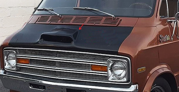 Custom Dodge Van  All Styles Hood Scoop (1971 - 2003) - $189.00 (Part #DG-009-HS)